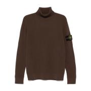 Stone Island Brun hög hals tröja Brown, Herr