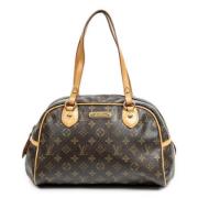 Louis Vuitton Vintage Pre-owned Belagd canvas handvskor Brown, Dam