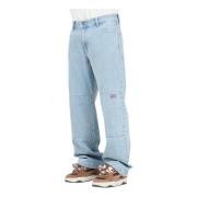 Dickies Cargo Denim Jeans med Knä Patches Blue, Herr