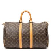 Louis Vuitton Vintage Pre-owned Belagd canvas handvskor Brown, Dam