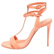 Christian Louboutin Pre-owned Pre-owned Laeder sandaler Orange, Dam