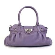 Salvatore Ferragamo Pre-owned Pre-owned Laeder handvskor Purple, Dam