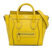 Celine Vintage Pre-owned Laeder handvskor Yellow, Dam