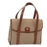 Celine Vintage Pre-owned Canvas handvskor Beige, Dam