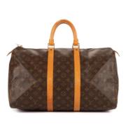 Louis Vuitton Vintage Pre-owned Belagd canvas handvskor Brown, Dam