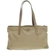 Prada Vintage Pre-owned Tyg totevskor Beige, Dam