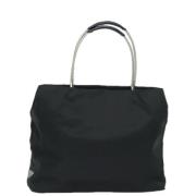 Prada Vintage Pre-owned Nylon totevskor Black, Dam