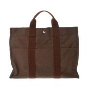 Hermès Vintage Pre-owned Canvas handvskor Brown, Dam