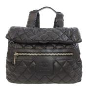 Chanel Vintage Pre-owned Nylon axelremsvskor Black, Dam