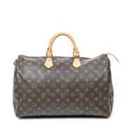 Louis Vuitton Vintage Pre-owned Belagd canvas handvskor Brown, Dam