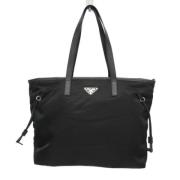 Prada Vintage Pre-owned Nylon prada-vskor Black, Dam