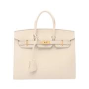 Hermès Vintage Pre-owned Canvas handvskor White, Dam