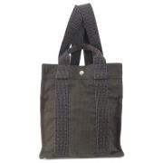 Hermès Vintage Pre-owned Canvas ryggsckar Gray, Dam