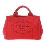 Prada Vintage Pre-owned Denim prada-vskor Red, Dam