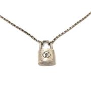 Louis Vuitton Vintage Pre-owned Silver halsband Gray, Herr