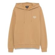 A.p.c. Bomullshoodie Klassisk Design Män Beige, Herr