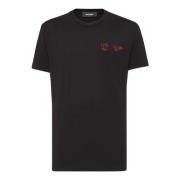 Dsquared2 Svart T-shirt med Logo Print Black, Herr