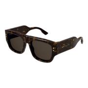 Gucci Stiliga solglasögon Brown, Unisex