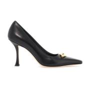 Jimmy Choo Gyllene Diamant Detalj Läderpumps Black, Dam