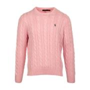 Ralph Lauren Rosa Tröja Pullover Bomull Modern Stil Pink, Herr