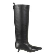 Brunello Cucinelli Svarta Läder Ankelboots Elegant Stil Black, Dam