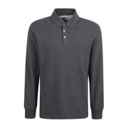 Brunello Cucinelli Grå Polo Skjorta Klassisk Stil Gray, Herr