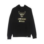 New Era Chicago Bulls Lättvikts huvtröja Svart/Guld Black, Herr