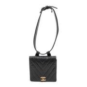 Chanel Vintage Pre-owned Laeder axelremsvskor Black, Dam