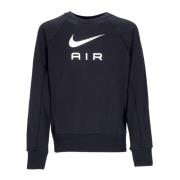 Nike Lätt Crew Neck Sweatshirt Air French Terry Black, Herr