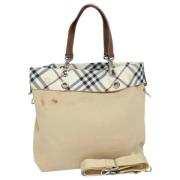 Burberry Vintage Pre-owned Canvas totevskor Beige, Dam