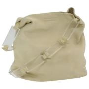 Prada Vintage Pre-owned Laeder axelremsvskor Beige, Dam