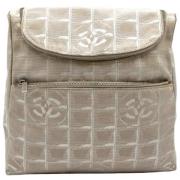 Chanel Vintage Pre-owned Canvas ryggsckar Beige, Dam