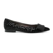 Roberto Festa Svart Paljett Ballet Flats Black, Dam