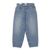 Amish Vintage Baggy Denim Jeans Blue, Dam