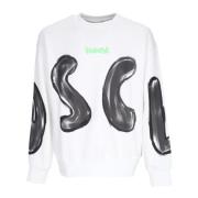 Disclaimer Vit Crewneck Lättvikts Logosweatshirt White, Herr