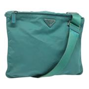 Prada Vintage Pre-owned Nylon prada-vskor Blue, Dam