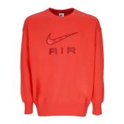 Nike Sportswear Crewneck Sweatshirt Air Fleece Red, Dam