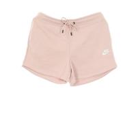 Nike Essential Terry Shorts i Champagne/Vit Pink, Dam