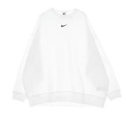 Nike Essentials Crewneck Sweatshirt Fleece Oversized Vit/Svart White, ...