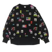 Puma Kärlek Crewneck Sweatshirt All Over Print Multicolor, Dam