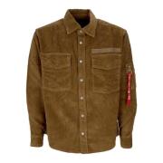 Alpha Industries Cord Overshirt Sand Långärmad Skjorta Beige, Herr