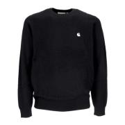 Carhartt Wip Svart/Vax Crewneck Tröja för Män Black, Herr