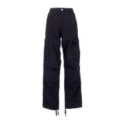 Carhartt Wip Svarta Cargo Byxor Bred Passform Black, Herr