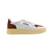 Autry Låga Mocka Läder Sneakers Vit/Brun White, Herr