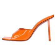 Amina Muaddi Laura Slipper Mule Klacksandaler Orange, Dam