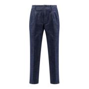 Incotex Tapered Fit Bomulls Jeans med Fickor Blue, Herr