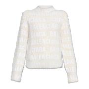 Balenciaga Monogram Sweater Beige, Dam