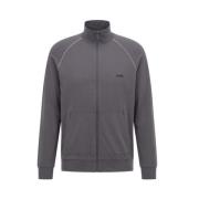 Hugo Boss Klassisk Svart Zip-Up Sweatshirt Gray, Herr