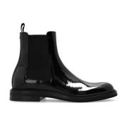 Dolce & Gabbana Läder ankelboots Black, Herr