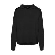 Vero Moda Avslappnad huvtröja för svalare dagar Black, Dam